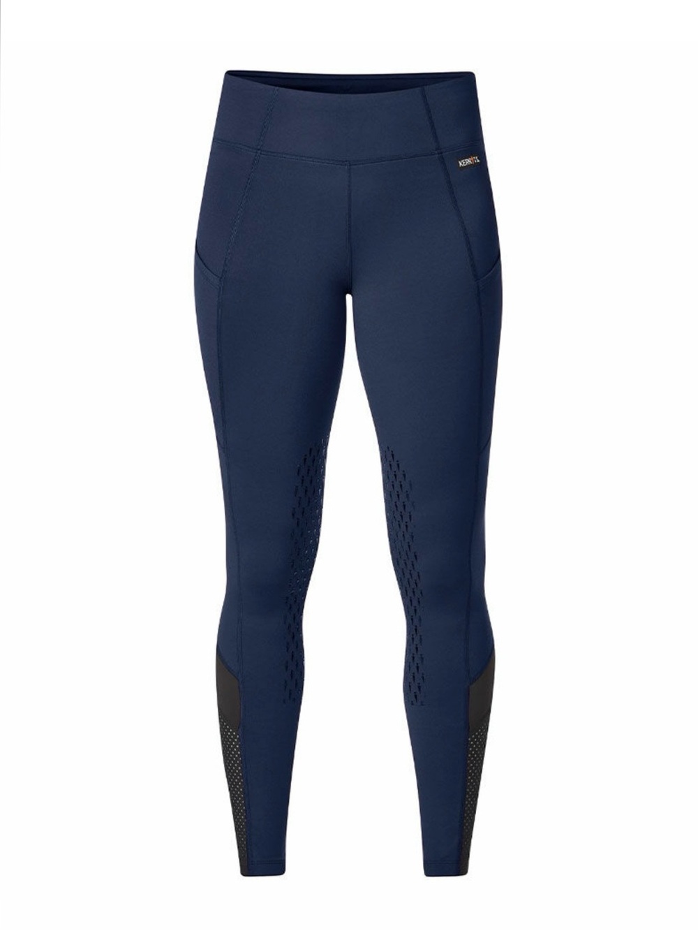 NWT Kerrits Free Style Knee Patch Pocket Riding Tights Night Sky Blue S Small